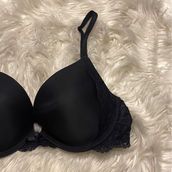 Victoria’s Secret 34C Bra Black Dream Angels Push-Up Underwire Back Closure - Picture 2 of 8